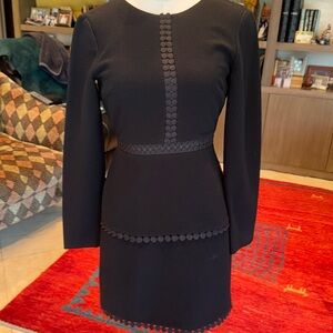 “Club Monaco” black fitted dressy dress